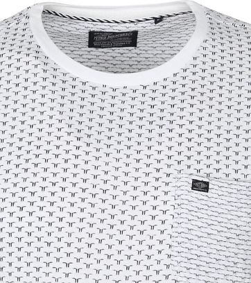 Petrol T-Shirt Patroon Wit