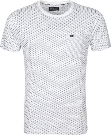 Petrol T Shirt Pattern White