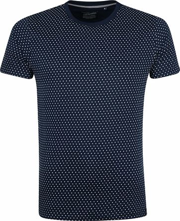 Petrol T-shirt Punkte Dunkelblau