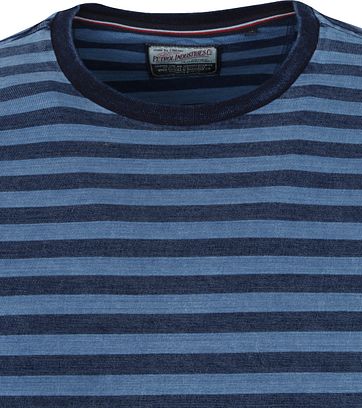 Petrol T Shirt Stripes Blue