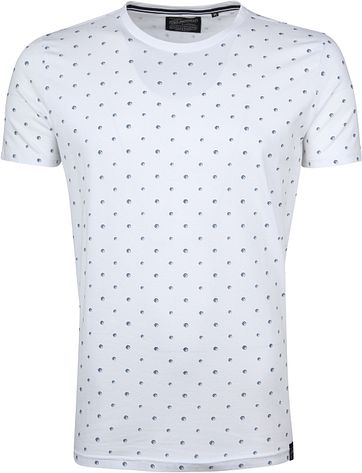 Petrol T-shirt Weiß Punkte