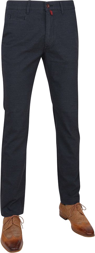 Pierre Cardin Lyon Chino Dessin Dunkelblau