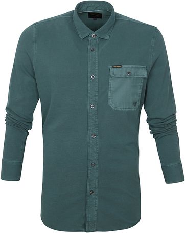 PME Legend Hemd Garment Dye Dark Green