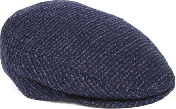 Profuomo Baskenmütze gewoben Navy Braun