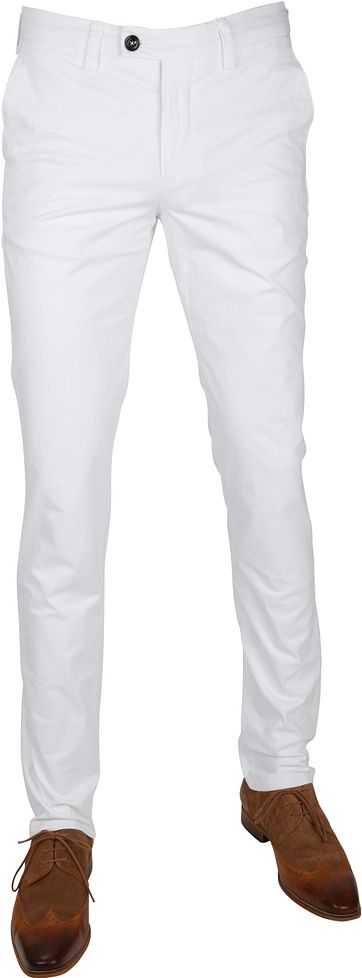 Profuomo Chino Garment Dye Wit profuomo kopen in de aanbieding