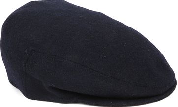Profuomo Flat Cap Geweven Melange Navy