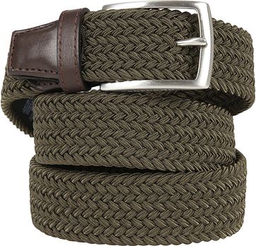 Profuomo Geflochtener Gürtel Grün