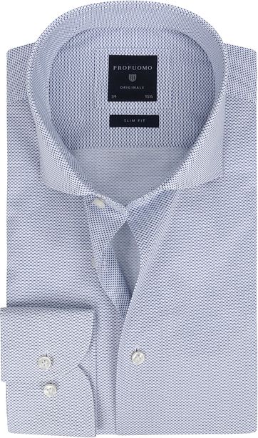 Profuomo Hemd Cutaway SF Blauw