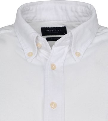 Profuomo Hemd Garment Dyed Button Down Weiß