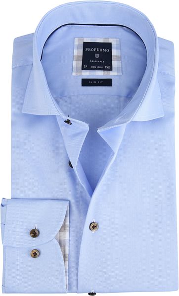 Profuomo Hemd Oxford Hellblau