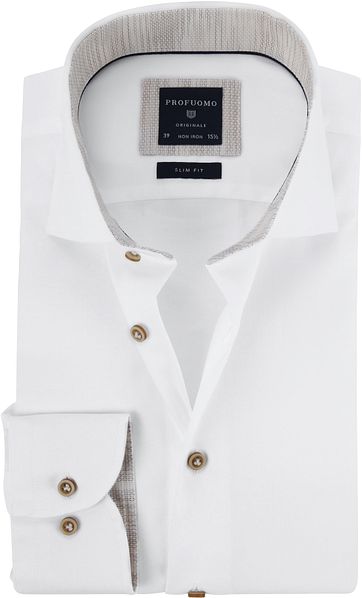 Profuomo Hemd Wei&szlig; Twill CAW