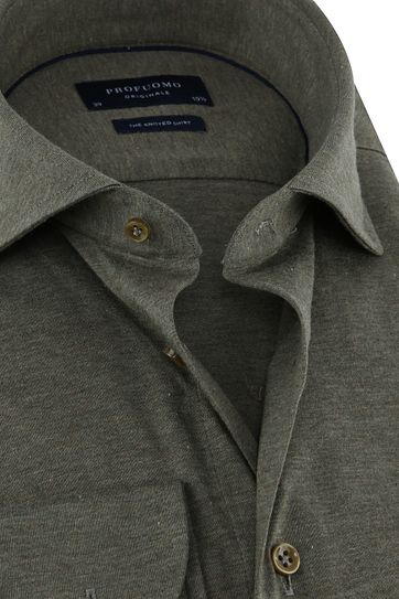 Profuomo Knitted Jersey Shirt Green