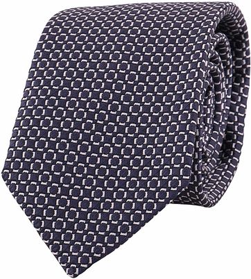 Profuomo Krawatte Kariert Navy