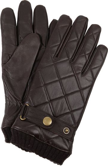 Profuomo Leather Gloves Nappa Brown
