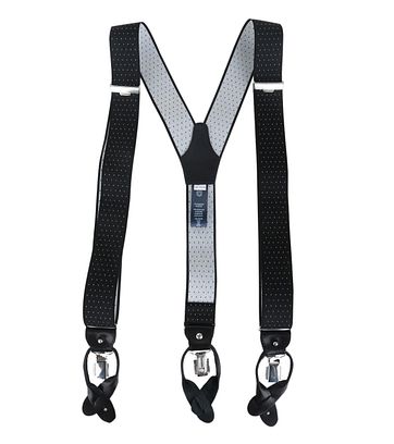 Profuomo Luxus Hosenträger Schwarz-Weiß