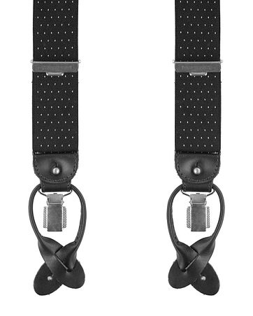 Profuomo Luxus Hosenträger Schwarz-Weiß