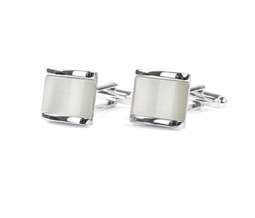 Profuomo Manchetknopen Zilver Wit profuomo kopen in de aanbieding
