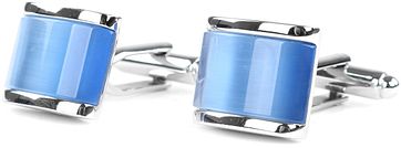Profuomo Manschettenknöpfe silber blau