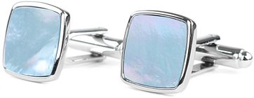 Profuomo Manschettenknöpfe Silber-Blau