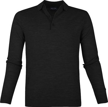 Profuomo Merino Poloshirt Schwarz