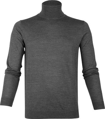 Profuomo Merino Rollkragenpullover Dunkelgrau