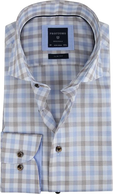 Profuomo Overhemd Dobby Ruiten