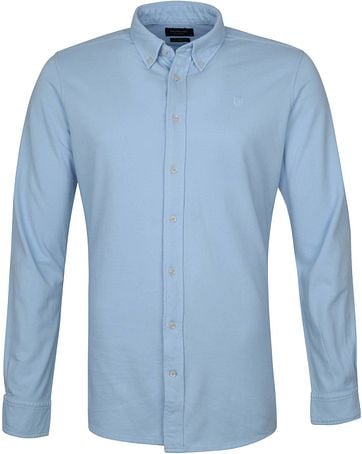 Profuomo Overhemd Garment Dyed Button Down Lichtblauw