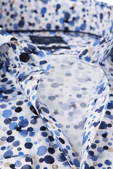Profuomo Overhemd Polka Dot Blauw