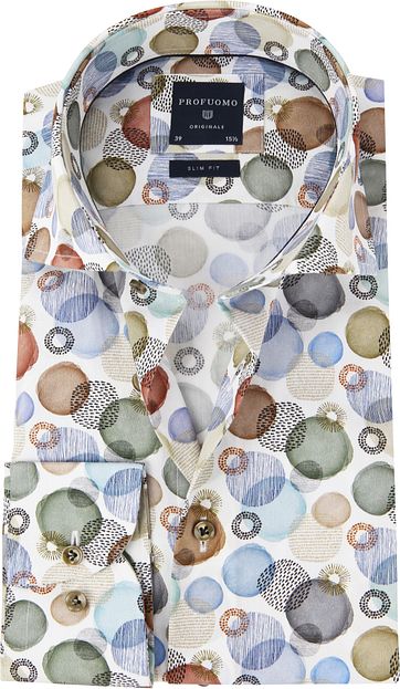 Profuomo Overhemd Polka Dot Multicolour