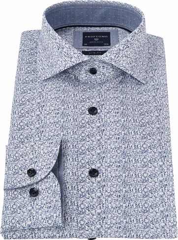 Profuomo Overhemd Printed Faces