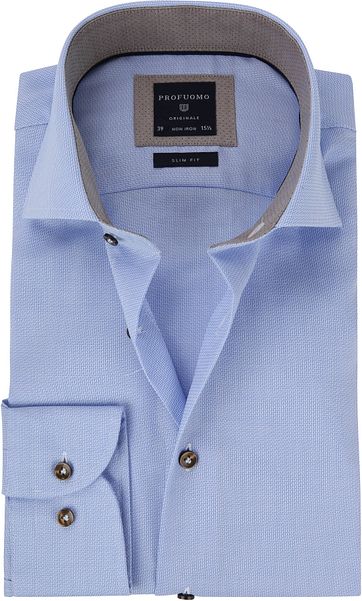 Profuomo Overhemd SF Blauw Cutaway