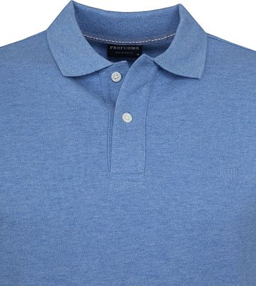 Profuomo Polo Melange Blauw