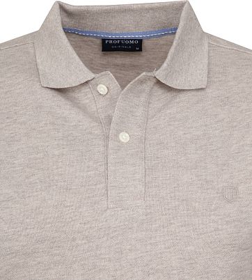 Profuomo Poloshirt Melange Grey