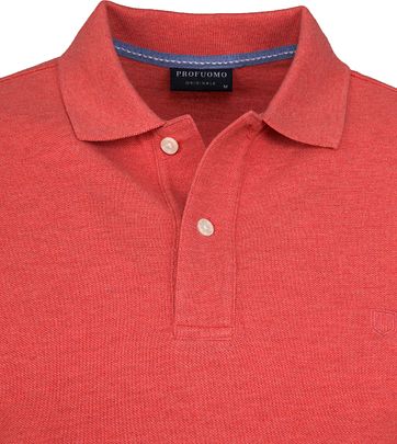 Profuomo Poloshirt Melange Koralle