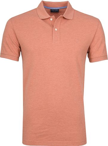 Profuomo Poloshirt Melange Salmon