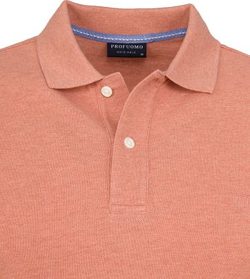 Profuomo Poloshirt Melange Salmon