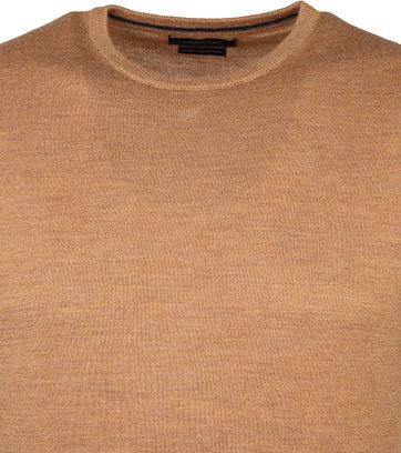 Profuomo Pullover Crewneck Merino Camel Brown