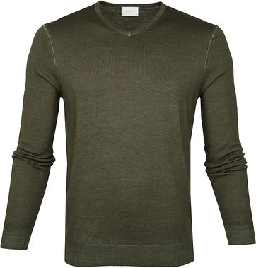 Profuomo Pullover Merino Dunkelgrün