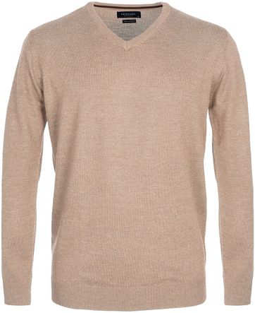 Profuomo Pullover Merino V Hals Beige profuomo kopen in de aanbieding Profuomo Pullover Merino V Hals Beige profuomo kopen in de aanbieding