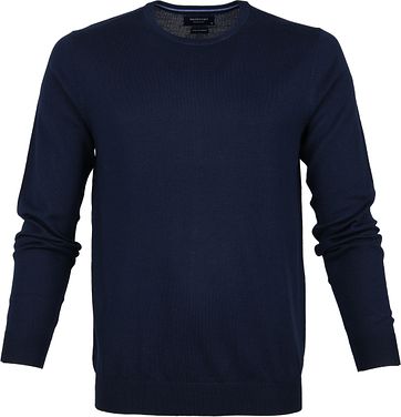 Profuomo Pullover O-Ausschnitt dunkelblau
