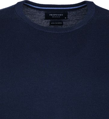 Profuomo Pullover O-Ausschnitt dunkelblau
