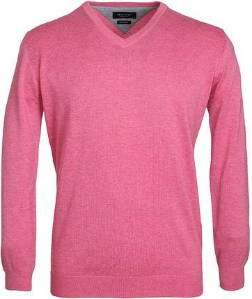 Profuomo Pullover V Hals Fuchsia profuomo kopen in de aanbieding