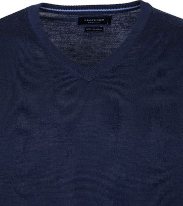 Profuomo Pullover V-Hals Indigo