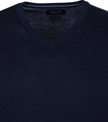 Profuomo Pullover V-Hals Marine
