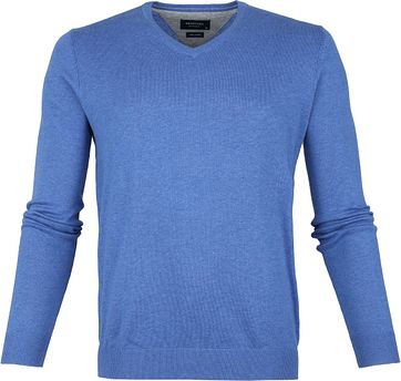 Profuomo Pullover V-Hals Royal