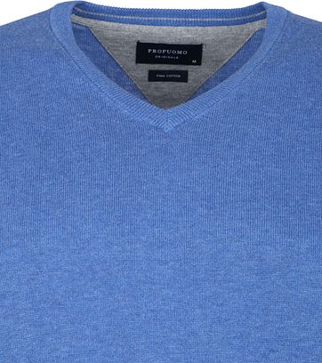 Profuomo Pullover V-Hals Royal