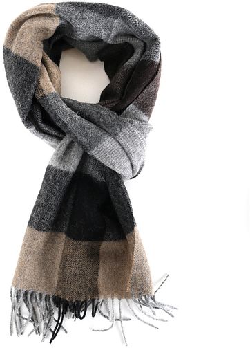 Profuomo Scarf Brown Checks