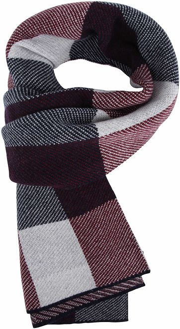 Profuomo Scarf Check Bordeaux