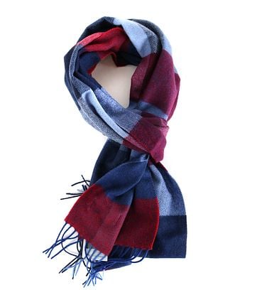 Profuomo Scarf Red + Blue Checks
