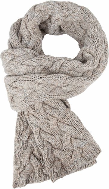Profuomo Schal Beige Kabelmuster